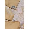Used HERMES Carre 90 scarf JEUX DE PAILLE beige straw play floral wreath bird
