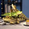 Cute Simulation Crocodile Plush Toys Stuffed Animal Alligator Soft Cotton Doll Sleeping Pillow Holiday Birthday Gifts for Kids