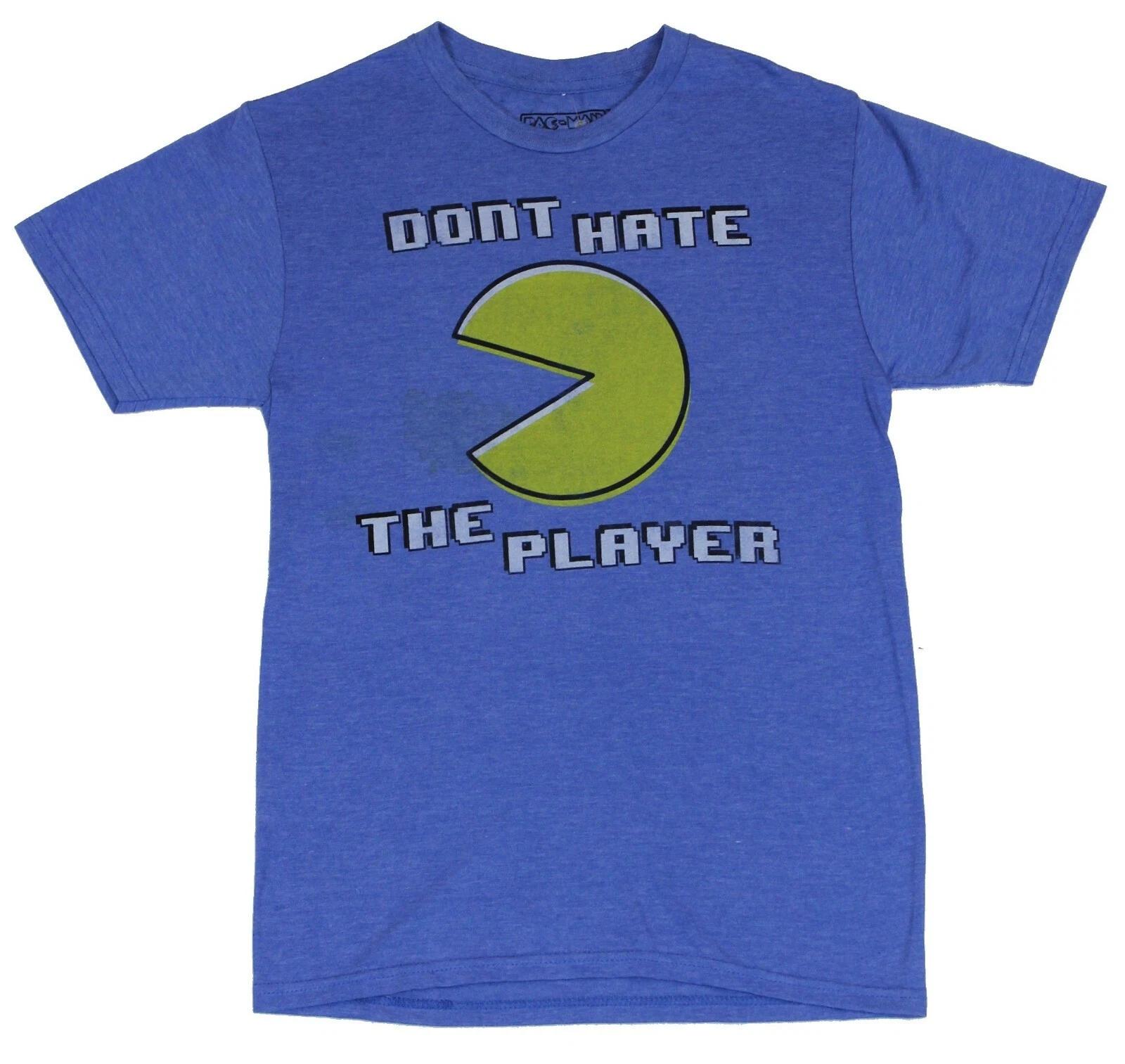 

Pac-Man Mens Pacman Don t Hate The Player Distressed Print Shirt New XL S