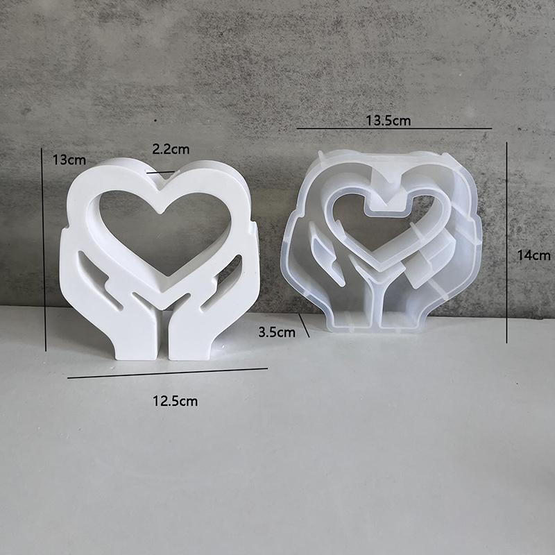 

Heart Hydroponic Vase Test Tube Silicone Mold Diy 3D Flower Hand Holding Love Shape Vase Mold Valentine S Day Gift Home Decor Hands on love