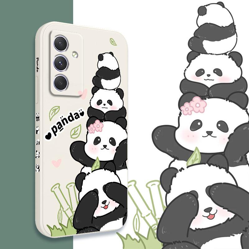 Panda House Phone Case For Samsung Galaxy A37 A57 Liquid Silicone Cover