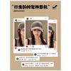 Letter Gray Baseball Cap for Women, Wide Brim, Large Face, Duckbill Cap, Large Head Circumference Hat