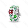Zircon Clover Fine Pendants & Custom Designer Metal Charms Jewelry Waterproof Charm for Bracelet Fit Pan Women Gift