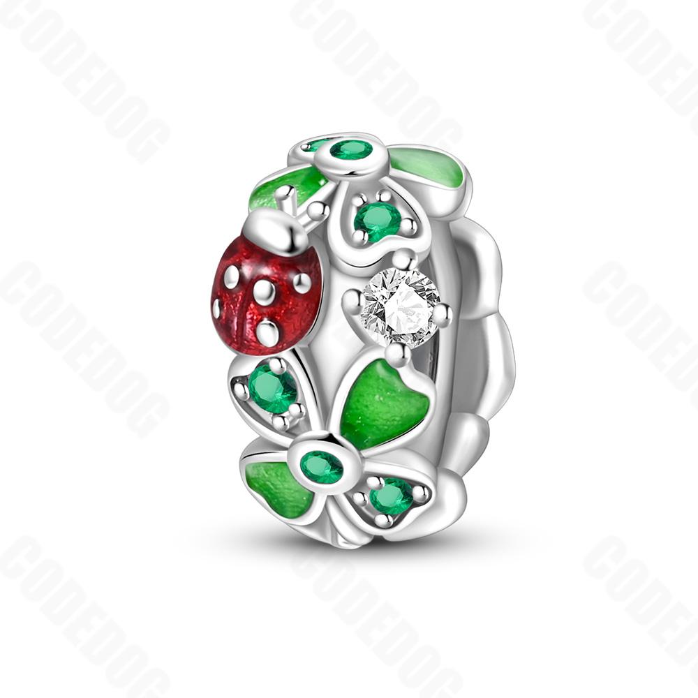 Zircon Clover Fine Pendants & Custom Designer Metal Charms Jewelry Waterproof Charm for Bracelet Fit Pan Women Gift