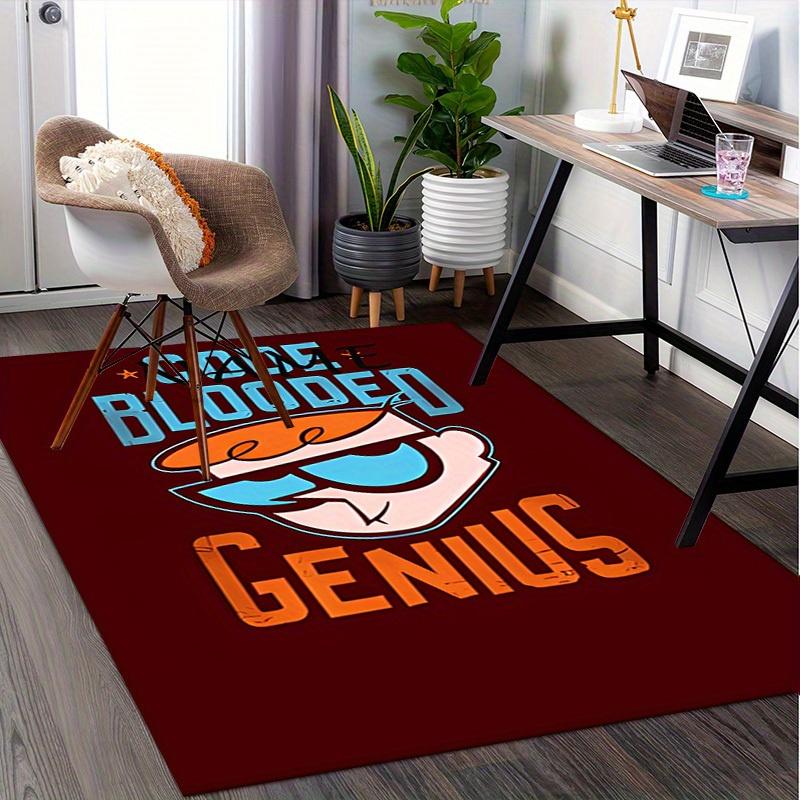 Dexter's Laboratory Ego Trip Office Carpet Soft Polyester Entrance Carpet Washable Non slip Machine