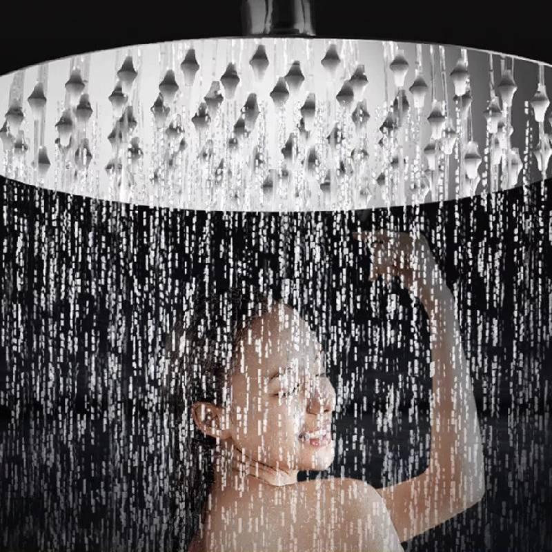 C Bristan 200mm Abs Ultrathin Round Fixed Head Shower Head Bathe Tool Bathroom