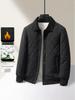 Men's Winter Ribbed Collar Cotton Mulberry Silk Jacket - Business Casual Outerwear