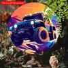 2d Flat 20*20cm, color Circular Wooden Sign, Retro Racing Car Design, Classic Rustic Style, for Room, Window, Bedroom, Door, Garage Mural Decoration.