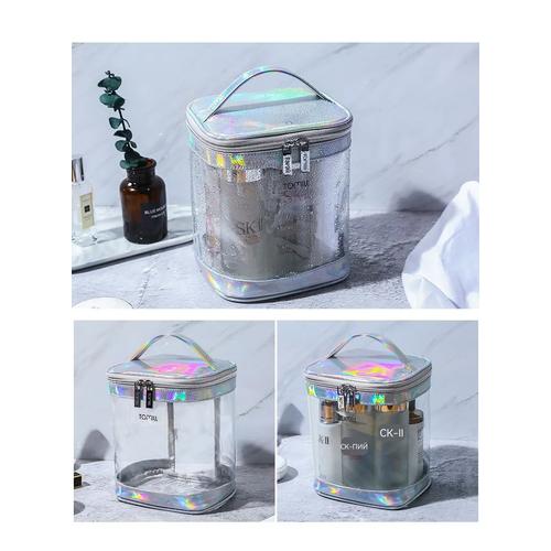 Portable Waterproof Cosmetic Bag Large Capacity Transparent Toiletry Organizer Travel Essentials for Women