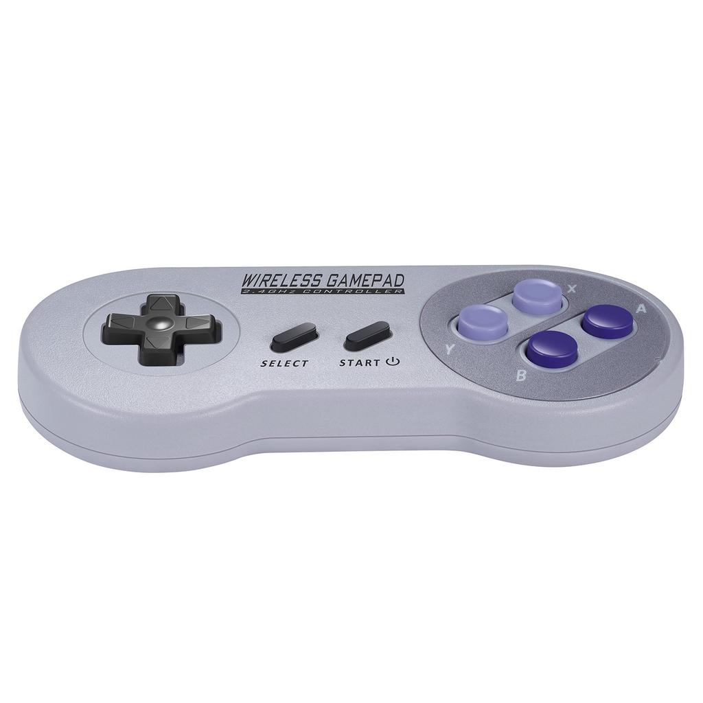 Asopiram Wireless Controller for SNES Classic/Switch/Windows, [2 Pack] 2.4G Joystick Gamapad Retro Rechargeable Controller with USB Receiver
