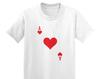 Ace of Hearts - Kids Cotton T-Shirt and Kids Tshirt - Cards Shuffle Poker Texas Holdem 21 Casino Game Cartoon Movie Alice Halloween Costume