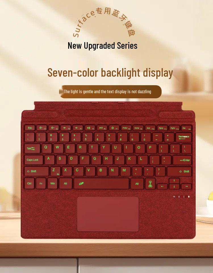 Pro8 Magnetic Colorful Backlit Keyboard for Microsoft Surface Pro 9/10/11X Tablets