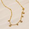 Women's Non-fading Titanium Steel Star Necklace with Rhinestones - INS Style Fashion Clavicle Chain, Light Luxury Design