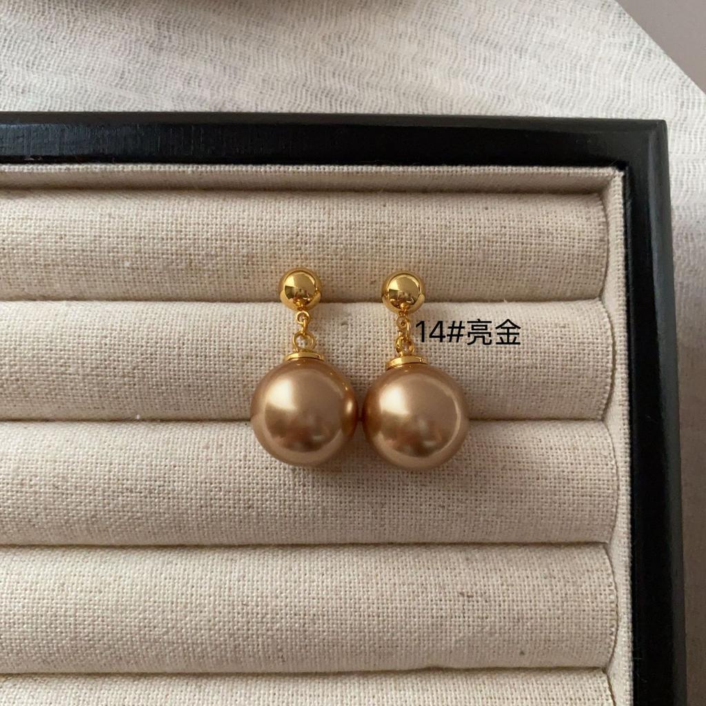 Simple Pearl Earrings Large Earrings Stud Earrings Versatile Fashion Women High-End Celebrity Temperament Light Luxury Earrings