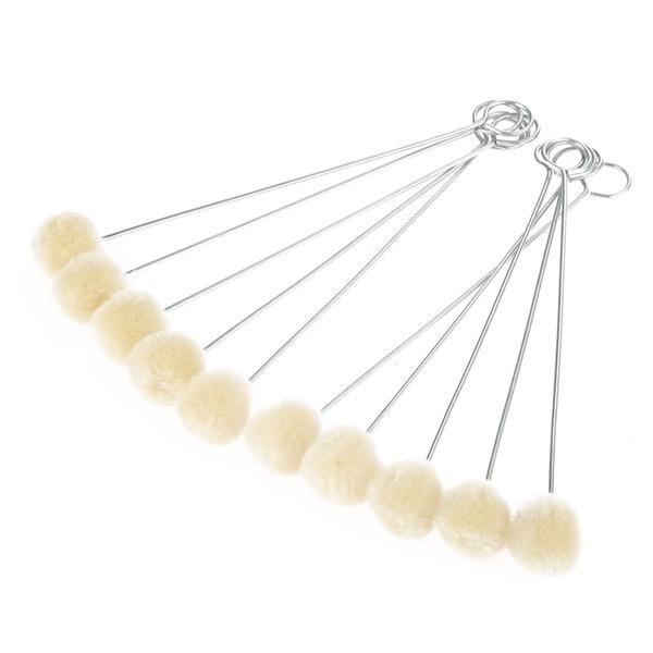 10pcs Wool Daubers Applicators with Metal Handle for Leather Dyes