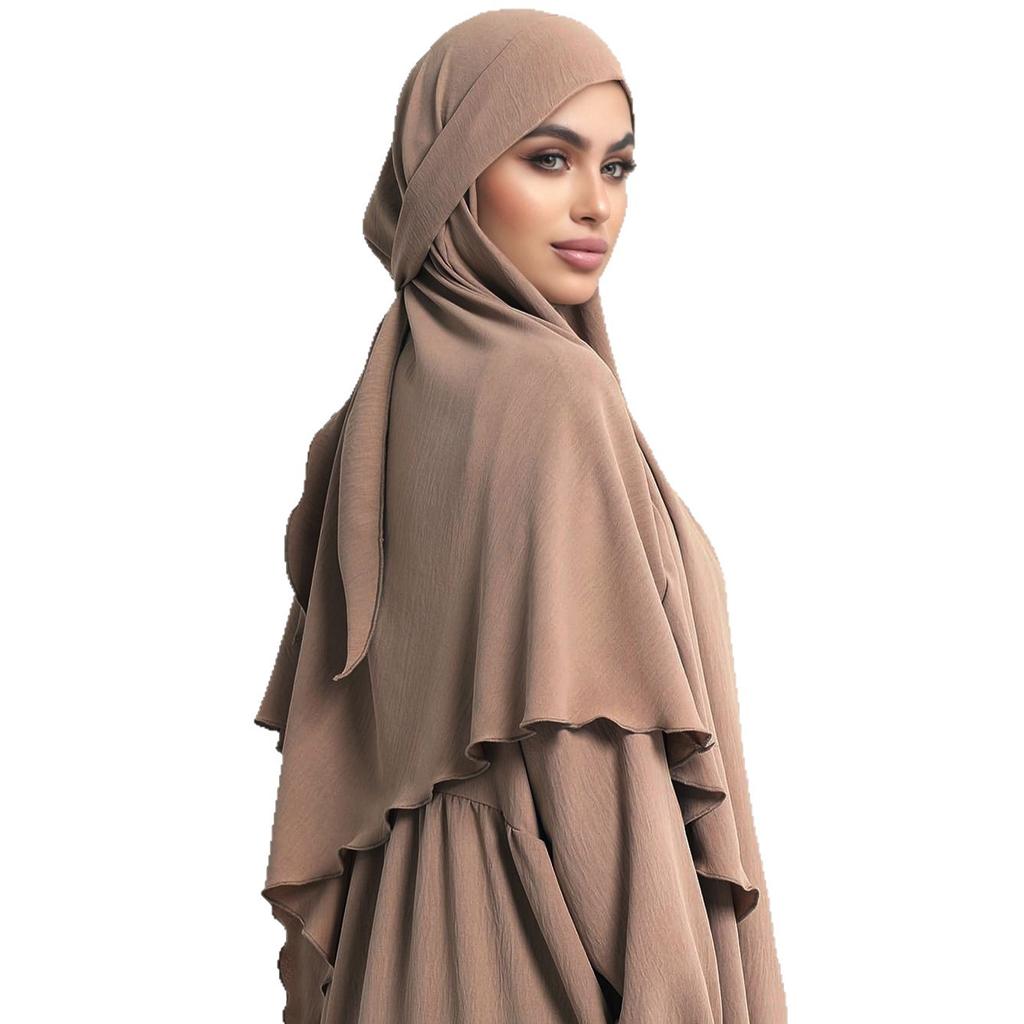 2025 Ice Silk Wrinkled Women's Headscarf Middle East Indonesia Malay Hijab Scarf Shawl Batch