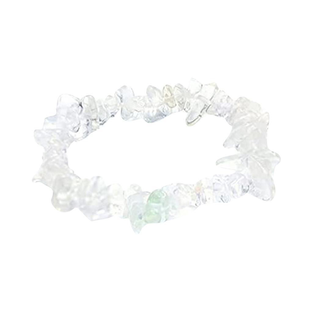 12 Pcs Natural Gemstone Chakra Bracelets For Women Crystal Chip Gemstone Stretch Bracelets Tumble Polished