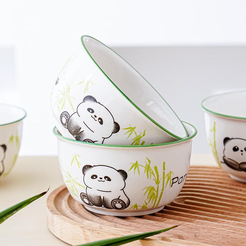 Cartoon Panda Ceramic Bowl Gift Set