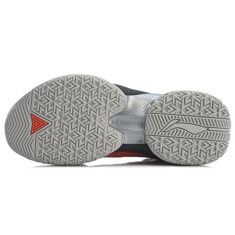 Li Ning Power 7 Premium Cushioning Abrasion Resistant Slip Resistant High Top Basketball Shoes Men's Black Silver ABAQ071-4