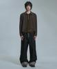 MOO Crop Check Shirt Jacket - Brown