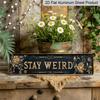 2D Flat 15.7×3.94inch Aluminum Decorative Sign - Featuring Vintage Decorations In The Renaissance Art Style, Adorned with Golden Accents and Floral