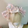 Handmade Light Pink Bow Headband Lolita Headwear Cute Kc Elegant Girls Item