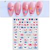 Nail Sticker Self Adhesive Waterproof Eye-catching Love Heart Print Fingernail Sticker DIY Nail Art Gadget Birthday Gift
