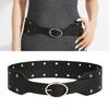 Bold Studded Punk Rock Belt 120cm PU Leather Adjustable Strap 3.8cm Width For Men Women Fashion