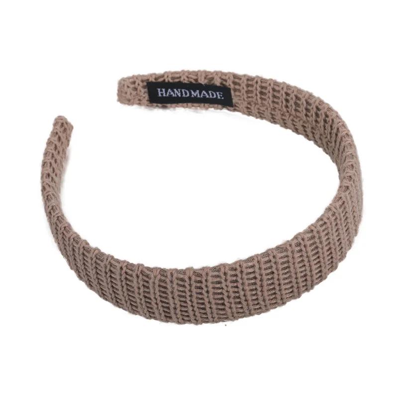 Classic Retro Solid Knitting Wool Headbands Womens Elegant Versatile Hair Hoop Wash Face With Wide Hair Band Fashion Accessories