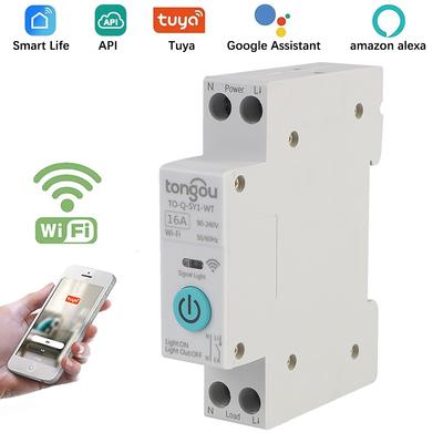 Timer Module Support Home Voice Control SmartLife App Home Accessories 16A Wifi Smart Circuit Breaker Switch 1P