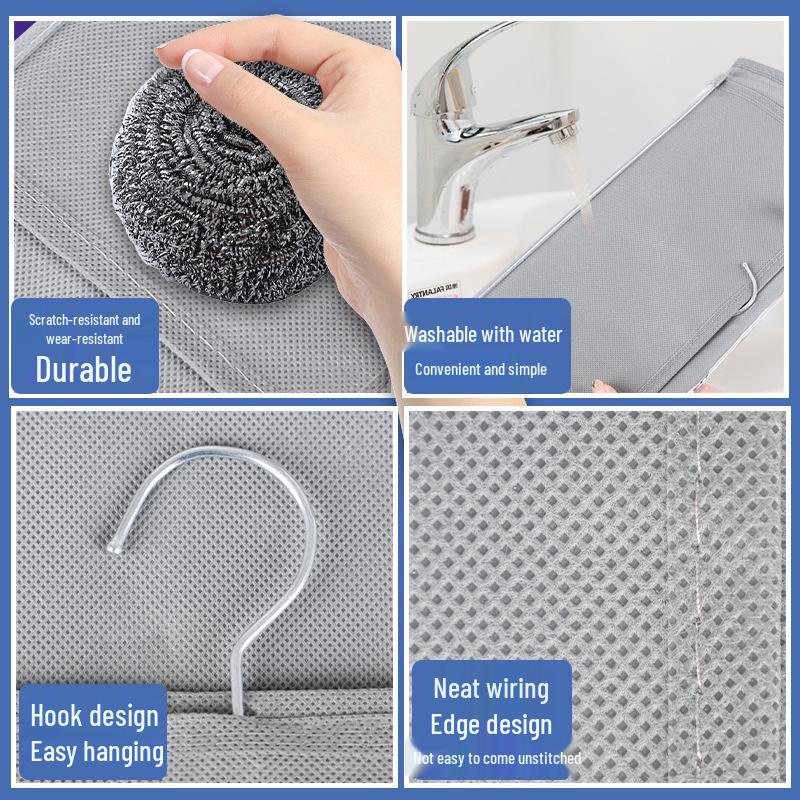 Double-Sided Fabric Hanging Bag Organizer - Dustproof Multi-Layer Wardrobe Storage