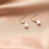 925 Sterling Silver Retro Pearl Hook Earrings - Elegant High-End Design for Women