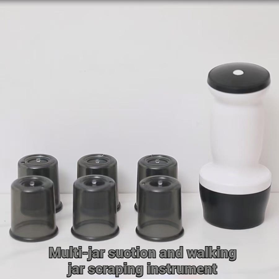 

6 Cups Electric Cupping Massager Gua Sha Vacuum Suction Cups Ems Anti Cellulite Scraping Fat Burner Body Massager фиолетовый