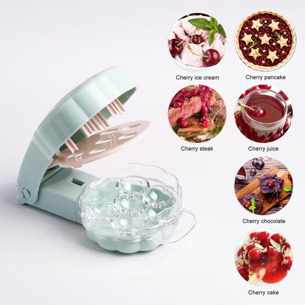 Cherry Pitter Olive Pitter Tool Pit Remover Quick Push Pull 6 Hole Seed Multi-Function Cherry Pitters Core Remover