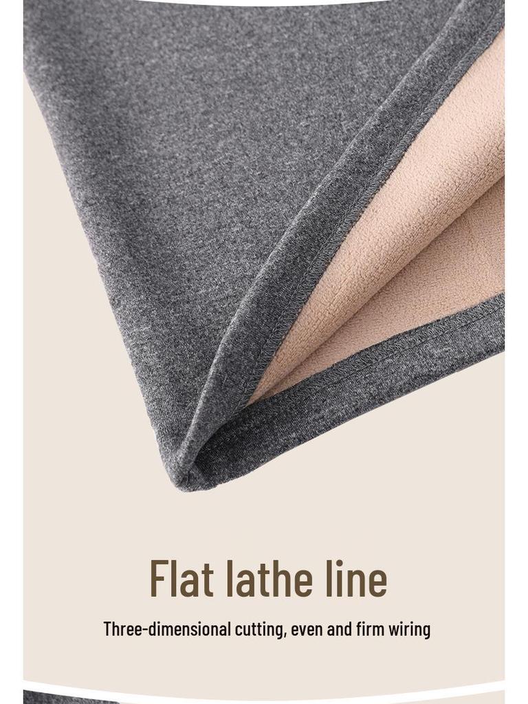 Lambswool-Enhanced Thermal Men's Base Layer Set – Thick, Plush, Cold-Proof Underwear for Autumn and Winter