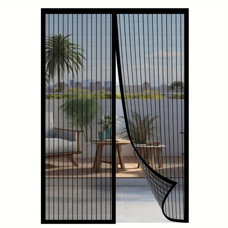 Magnetic Screen Door Curtain Mosquito and Insect-Proof Mesh Door Curtain Magnetic Sealing Device for Window and Door Screens