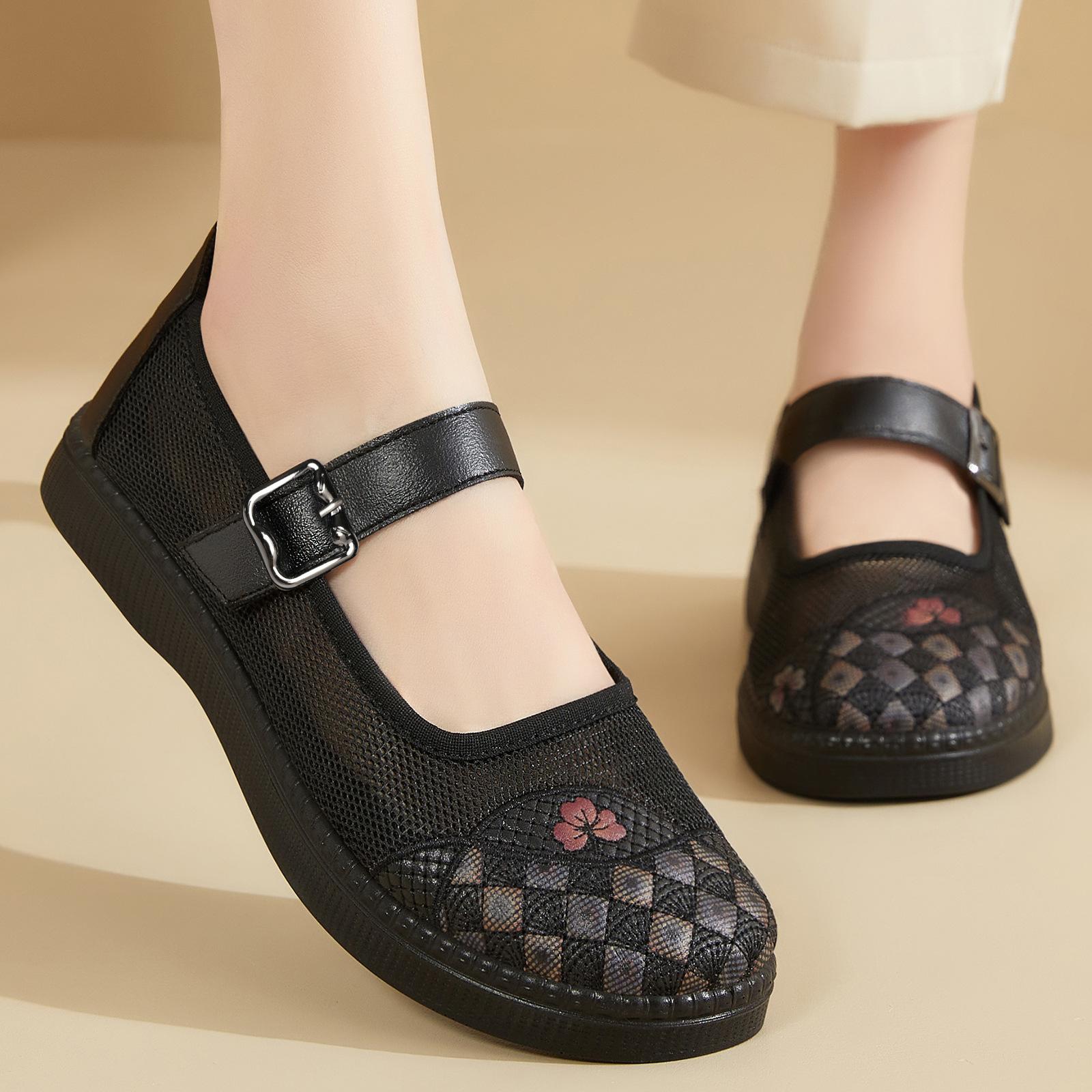 Women s Shoes - Breathable Fabric Shoes - Soft-soled Shoes - Lightweight Shoes 35 чёрный