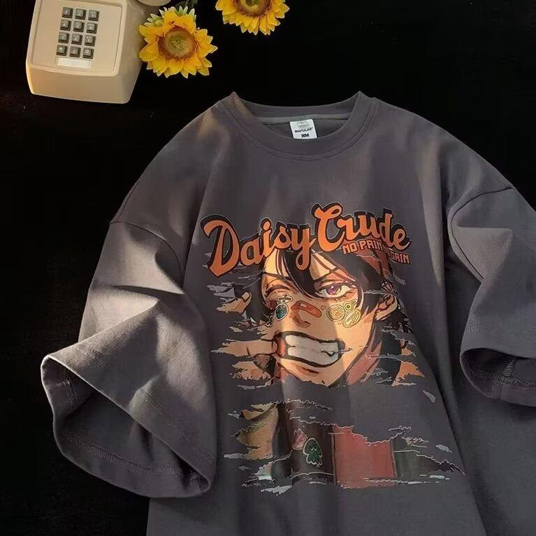 

Новая летняя футболка с короткими рукавами для мужчин, тренд в корейском стиле, простой топ с короткими рукавами, свободная повседневная брендовая футболка в гонконгском стиле 5XL темно-серого