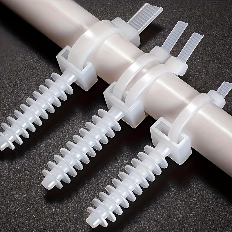 Conjunto de Abraçadeiras Plásticas para Cabos com Base Fixa de Nylon para Montagem na Parede, Clips de Gerenciamento de Cabos, Isolamento Durável e Retardante de Chama