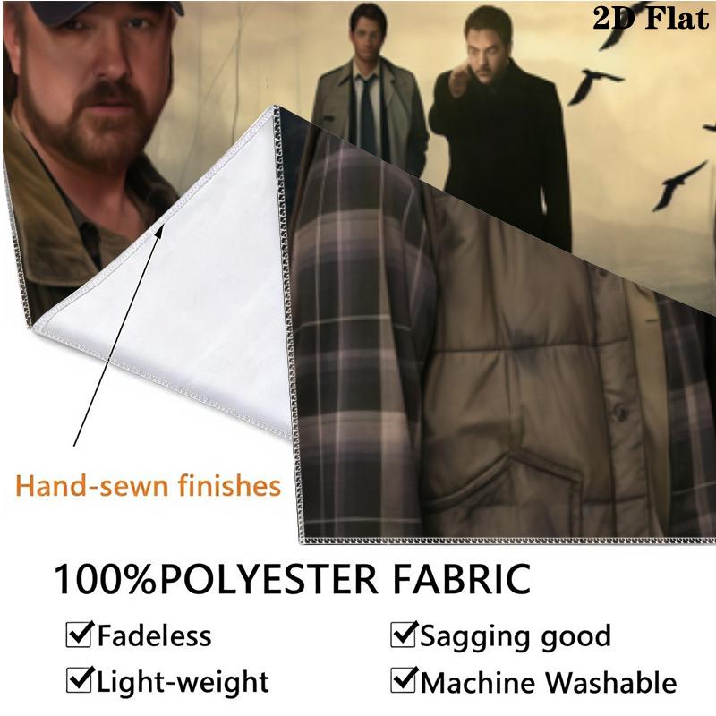 Supernatural Brothers Wall Tapestry Aesthetic Wall Hanging Printed Fabric Blanket Decorative Tapestries for Bedroom Living Room Home Decor