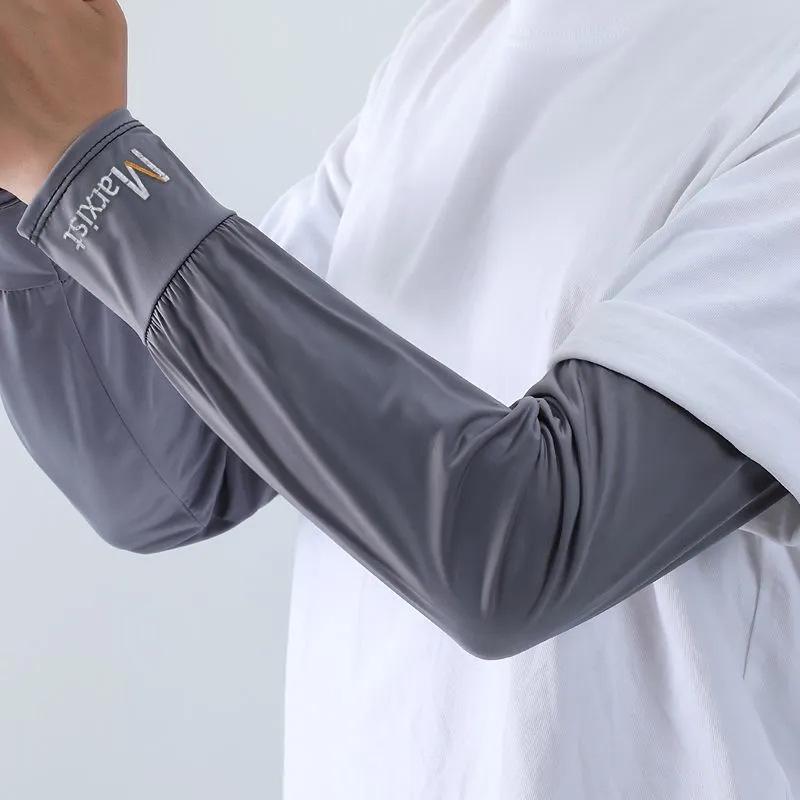 Men s Plus Size Ice Silk Sun Protection Arm Sleeves for Summer Cycling