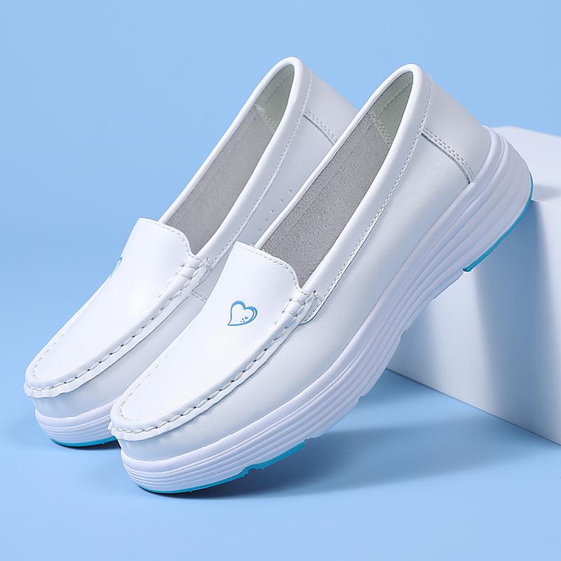 Fashion 2025 New Platform Women's Nurse Shoes Summer Soft Sole Breathable Sleeve Feet Loafers Comfortable Work Shoes Zapatos Casuales