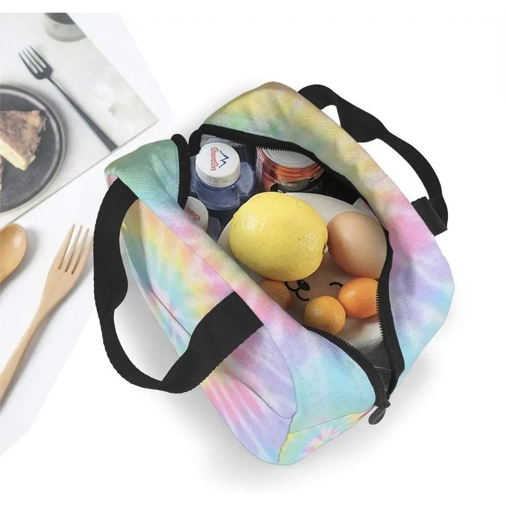 Pastell Batik Tragbare Isolierte Lunch-Tasche Wiederverwendbare Lunchbox für Männer, Frauen und Kinder Thermische Lunchtaschen