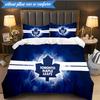 3PCS Maple Leafs Bedding Set Duvet Cover Closure Includes 1 Duvet Cover & 2 Pillowcases for All Seasons Bedroom Decor Christmas Fan gifts