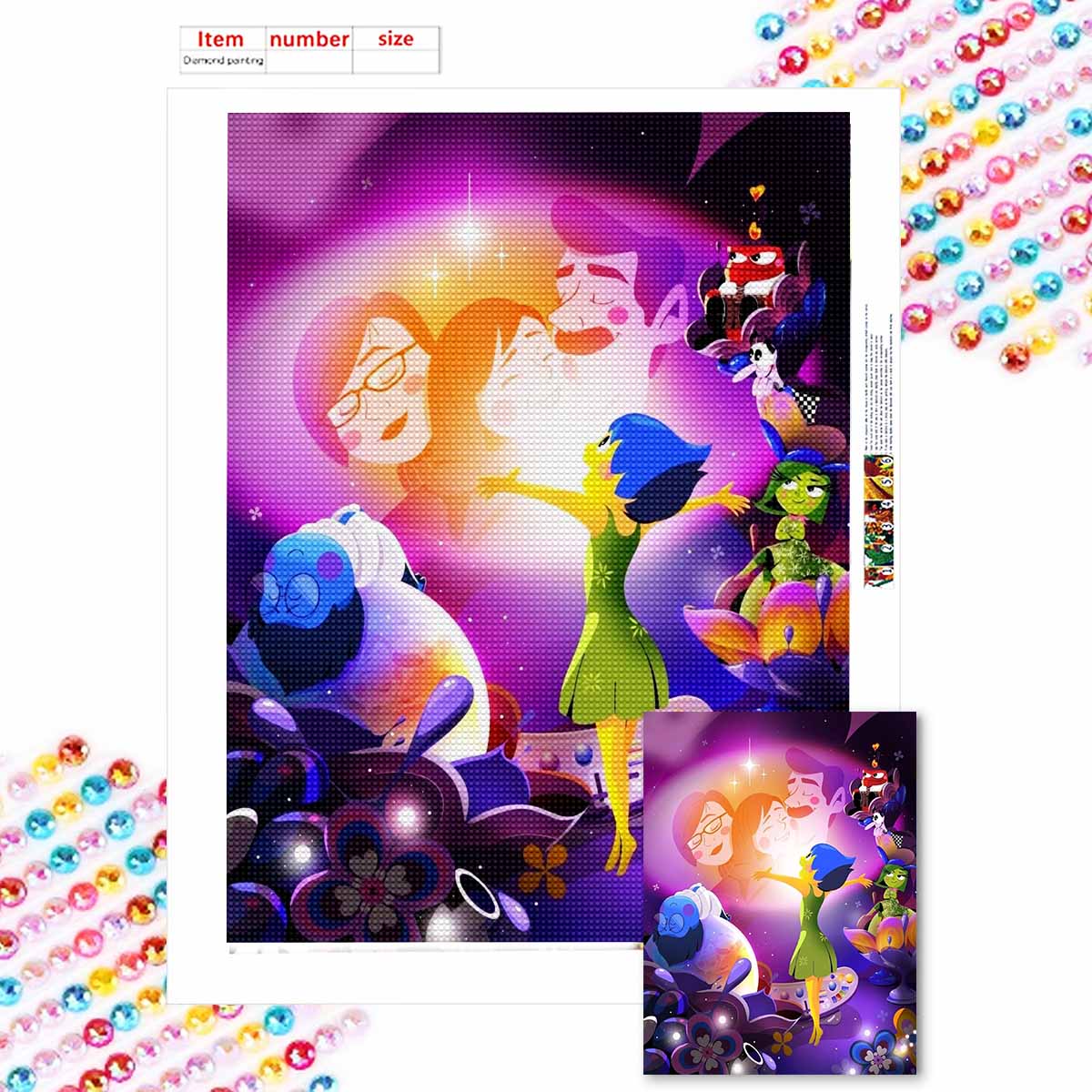 

Алмазная живопись своими руками Счастливый и радостный набор для вышивания крестом Мозаичное искусство Алмазная живопись Полный круг Алмаз Украшение для дома Round 20x30cm