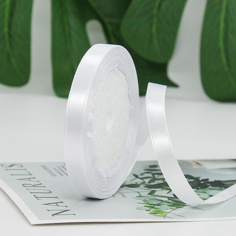 White ribbon, gift decorative ribbon, 1.5cm * 22m