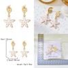 Summer Ocean Starfish Earrings With Alloy Shell Design For Women Beach Jewelry