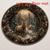 Christmas Cartoon Round Rug Waterresistant Carpet For Living Room Decor