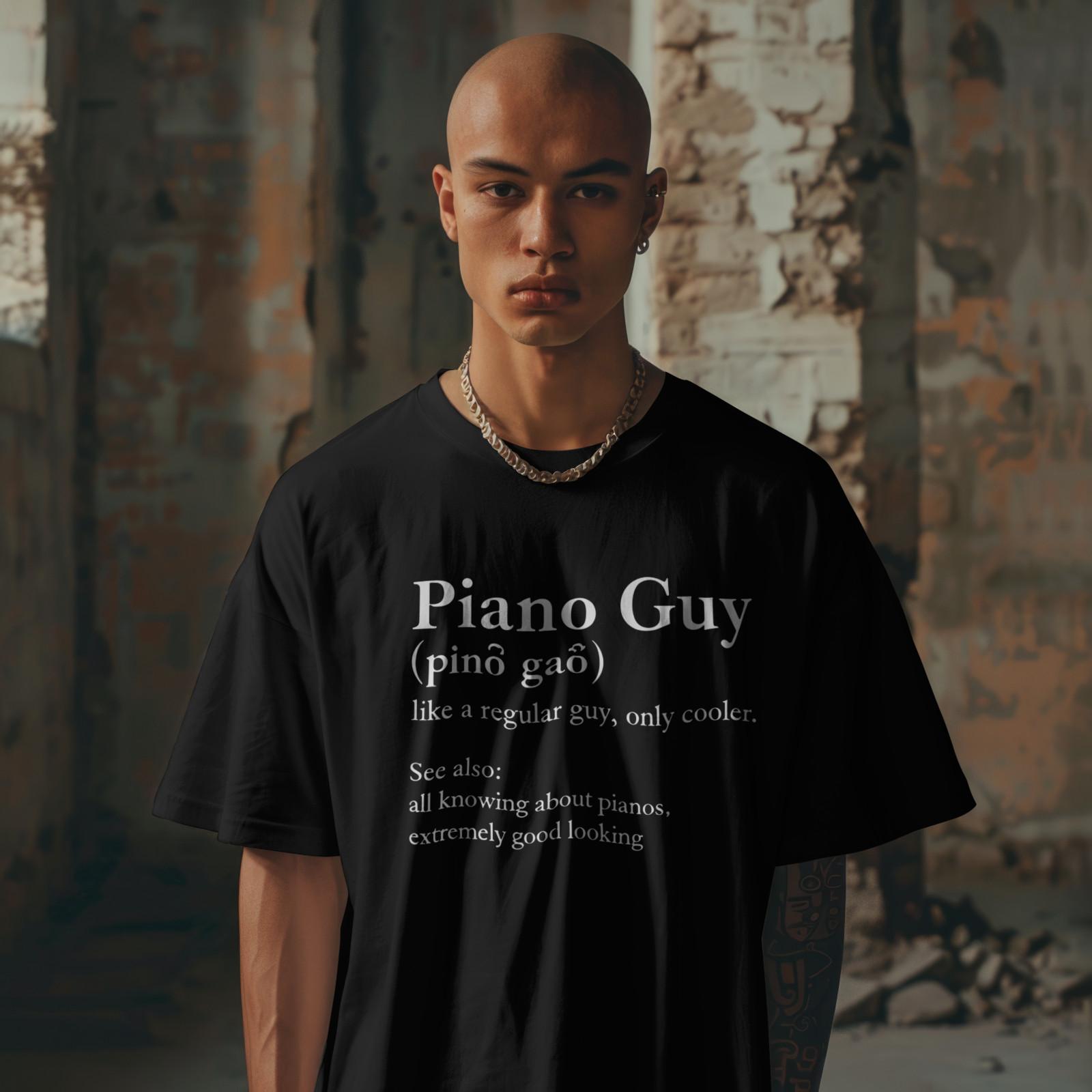 Piano Guy Definition T-Shirt Funny Musician Pianist Humor Tee XL