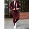 2026 Men's European & American Business Casual Slim Fit Wedding Suit Set